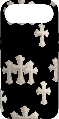 Vista 27 de Funda en blanco y negro con cruces para iPhone 17