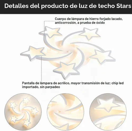Vista 5 de JAYMP Lámpara de techo en forma de flor regulable moderna lámpara de techo con control remoto LED para dormitorio, sala de estar, comedor