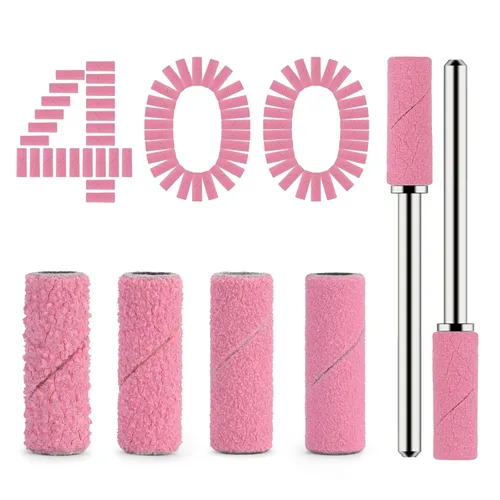 Vista 13 de Lavinda Brocas para taladro de uñas de 3/32 pulgadas de fácil remoción para bandas de lijado, mandril pequeño profesional de acero inoxidable de 3.1