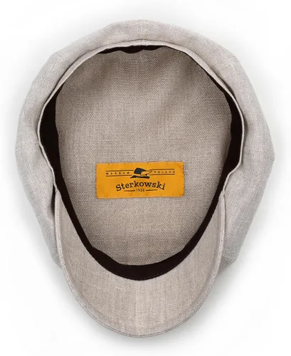 Vista 4 de Sterkowski Modelo Shelby Gorra de periódico 100% lino para hombre y mujer Gorra estilo vintage Airy Paperboy