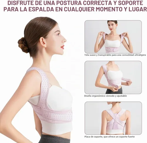 Vista 4 de NLNYCT Corrector de postura para mujer, soporte de espalda ajustable para la postura, corrector de postura de espalda que proporciona alivio