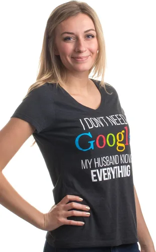 Vista 3 de My Husband Knows Everything Camiseta con cuello en V para mujer