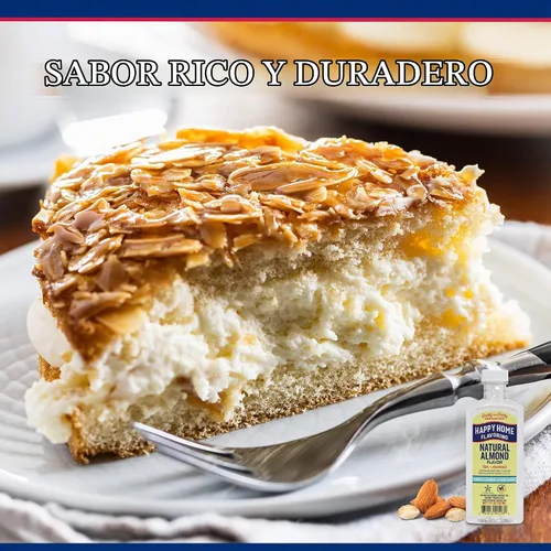 Vista 5 de Happy Home Sabor natural de almendras, sin alcohol, certificado Kosher, 7 onzas.