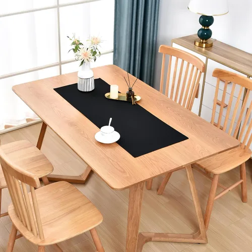 Vista 15 de Camino de Mesa Beige Estilo Granja Caminos de Mesa Pequeños Cortos de 36 Pulgadas Camino de Mesa de Centro para Cómoda Sala de Estar Dormitorio