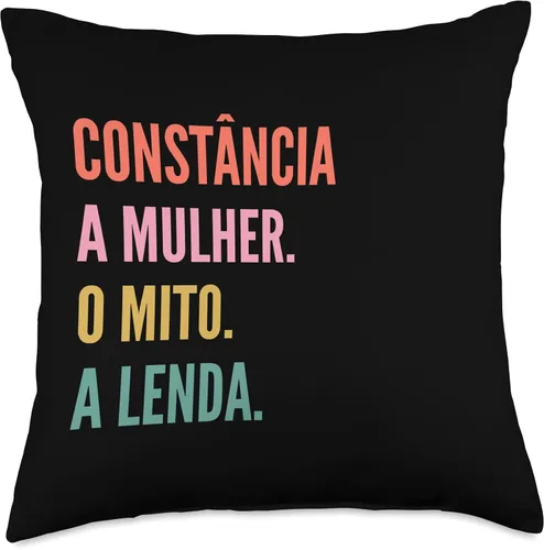 Vista 4 de Funny Portuguese First Name Design - Constância Throw Pillow