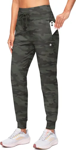 Vista 23 de G Gradual Pantalones deportivos con forro polar para mujer, de cintura alta, resistentes al agua, térmicos, para invierno, correr, senderismo