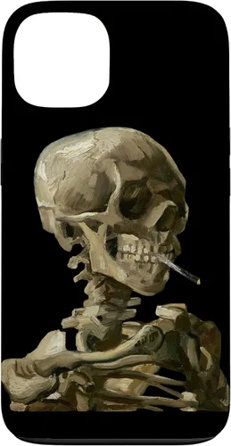 Vista 7 de iPhone 16 Vincent van Gogh Skull of a Skeleton with Burning Cigarette Case