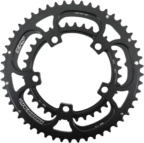 Vista 10 de Plato para bicicleta de carretera 110BCD doble plato 5 brazos redondo ovalado 2X 50T 34T 35T 53T 39T 52T 36T Gravel para Sram Red Rival S350 S900