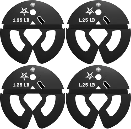Vista 12 de Juego de placas de peso fraccional Yes4All, disponible en acero y goma, conjunto de 2/4/6 placas en tamaños de 1.25LB, 2.5LB o 5LB, micro placas