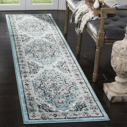 Vista 5 de SAFAVIEH Skyler Collection SKY126M - Alfombra bohemia estilo medallón envejecido, no desprende pelusa, para sala de estar o dormitorio, 2 x 4 pies