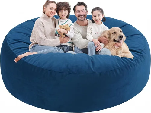 Vista 36 de Silla de Puf de 2 pies, Sillas de Puf Cómodas con Relleno de Espuma Viscoelástica, Sofá de Puf Esponjoso con Cubierta de Terciopelo Holandés, Sillas