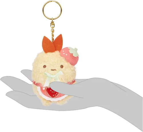 Vista 2 de SUMIKKOGURASHI EBI San-X Original Strawberry Series Llavero, Ebi