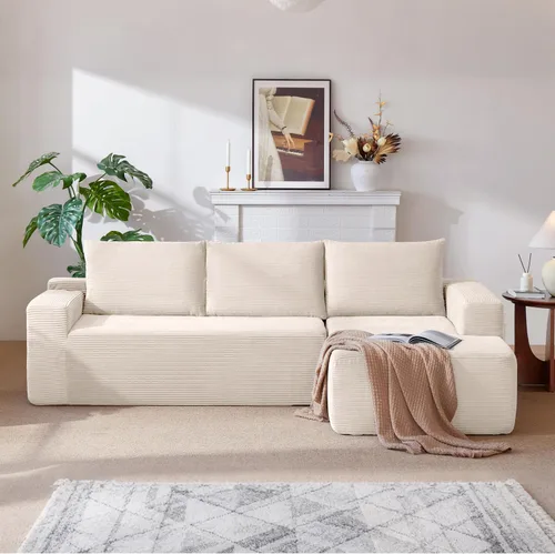 Vista 12 de Sofá seccional modular de 110", sofá seccional Cloud con asiento profundo, sofás tapizados sin huesos para sala de estar, sofá modular moderno