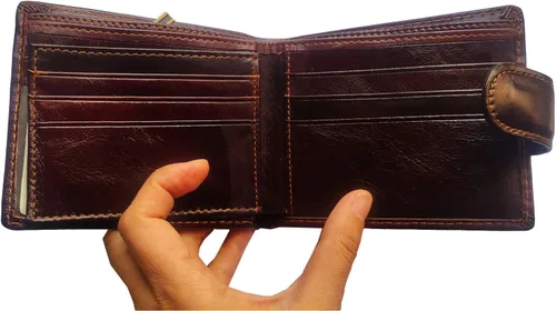Vista 88 de Hombres Cool Eagle Wolf Caballo Totem Cuero Vaca Vertical Cartera Cremallera Multi-tarjeta Titular, Tótem de caballo, Minimalista