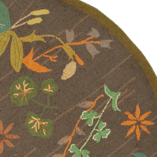 Vista 3 de Martha Stewart x SAFAVIEH - Colección de alfombras de área, redondas, ramitas, lana hecha a mano, ideal para sala de estar, dormitorio, oficina