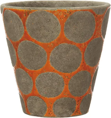 Vista 15 de Creative Co-Op Jarrón terracota con puntos de alivio de cera y asas