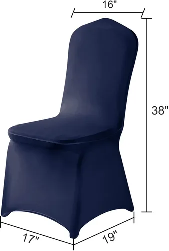 Vista 93 de Funda de elastano para silla, 12 unidades, fundas para silla, fundas para sillas de sala de estar, funda extraíble lavable y elástica para silla