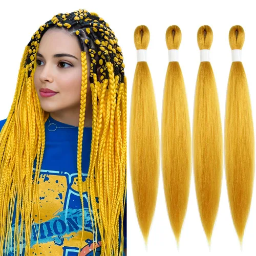 Vista 43 de Cabello trenzado burdeos, 10 pulgadas, 4 paquetes Cabello preestirado, trenzas de ganchillo cortas y rectas, textura Yaki, fibra sintética