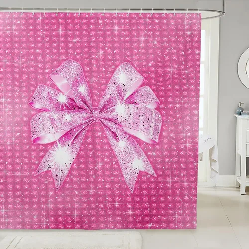 Vista 18 de Cortina de baño de flores de margarita para niños y niñas, cortina de ducha floral para decoración de baño, 72 x 72 pulgadas, retro, floral