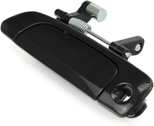 Vista 7 de KarParts360 Para Honda Civic 2001 02 03 04 2005 Manija de puerta exterior delantera, lado del conductor negro liso con orificio para llave
