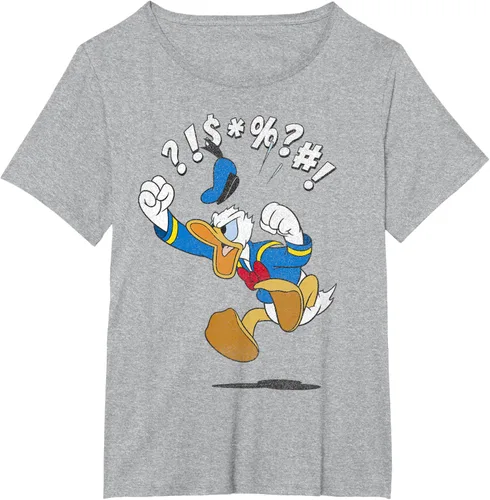 Vista 48 de Disney Mickey And Friends - Camiseta vintage de Donald Duck Angry Jump, Negro