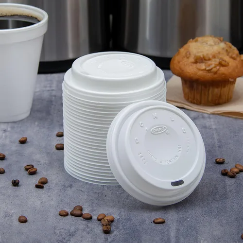 Vista 3 de DART Tapa plástica de capuchino blanco 16EL cabida para la taza caliente/fría de la espuma
