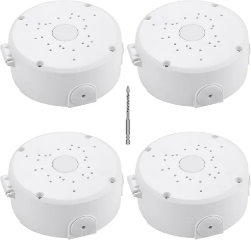 Vista 15 de Soporte universal para cámara de seguridad, soporte de caja de conexiones abatible, base de cámara IP de plástico impermeable, soporte de cable