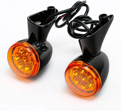 Vista 7 de TCT-MOTORPARTS Soporte de luz intermitente negro con 4 cables para Harley Touring Road Glide 2015-2024