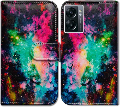 Vista 20 de Bcov Funda para OnePlus Nord N300 5G, diseño de pájaro negro y verde con tapa para teléfono con ranura para tarjeta y soporte para OnePlus Nord N300
