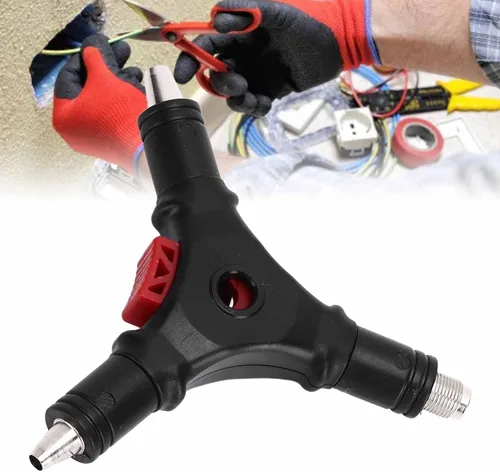 Vista 4 de Conector F 4 en 1, herramienta de ensanchamiento de instalación de compresión coaxial, herramienta de compresión pelacables multifunción para cable