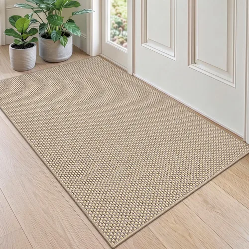 Vista 53 de DEXI Tapete delgado para puerta de entrada interior, 24 x 36 pulgadas Beige