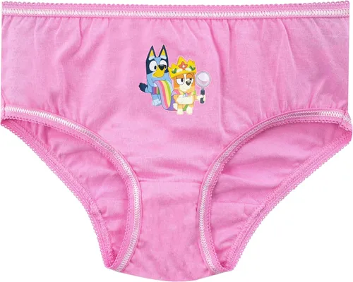 Vista 2 de Bluey Ropa interior para niñas, paquete de 5