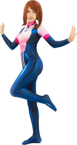 Vista 2 de C-ZOFEK Disfraz de Ochaco para mujer, talla de EE. UU