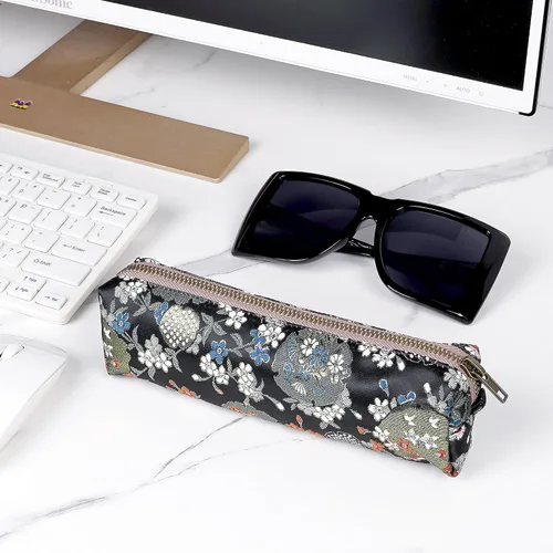 Vista 5 de Linkidea Extra Large Sunglasses Pouch Soft Bag Compatible with Rayban QUARE II Square ShapedAviator Maxmore
