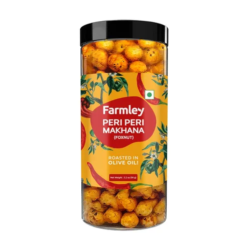 Vista 9 de Farmley Makhana Snacks saludables de proteínas Chips crujientes tostados y saborizados a base de plantas sin gluten (paquete de 1) Fox Nuts