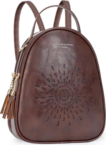 Vista 25 de T1953 Mochila para mujer, de piel sintética, para regalo para niñas y mujeres