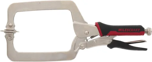 Vista 4 de Milescraft 4000 Abrazadera de Cara de 2 pulgadas Premium Resistente, con Bloqueo, Abrazadera en C con Almohadillas Giratorias Ajustables