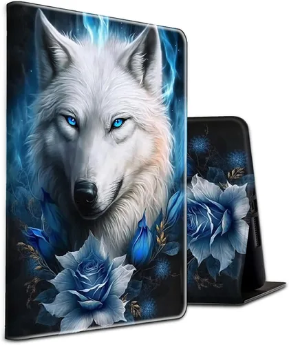 Vista 152 de Funda para tablet Fire 7 (12ª generación, versión 2022), delgada, a prueba de golpes, delgada, de piel sintética, con función de apagado/encendido
