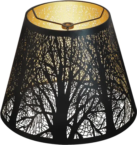 Vista 14 de Pantalla de lámpara de barril pequeño, repuesto de pantalla de flecha grabada de metal Replacement for Table Lamps and Wall Lights, 6'' Top 10