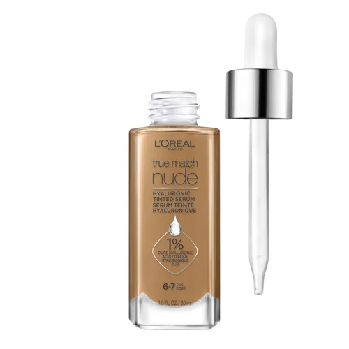 Vista 21 de L'Oreal Paris True Match Nude Hyaluronic Tinted Serum Foundation con 1% de ácido hialurónico, Cool Deep 7.5-8.5, 1 onza líquida