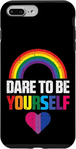 Vista 9 de Funda LGBTQ para iPhone 14 Atrévete a Ser Tú Mismo Bisexual Corazón Linda Bandera del Orgullo Bi