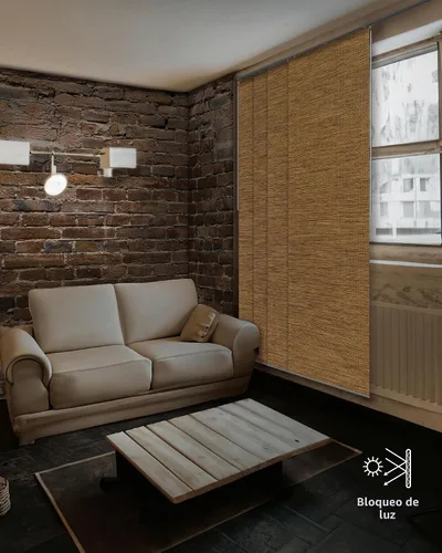 Vista 2 de GoDear Design Persianas verticales deslizantes ajustables con 99.99% de opacidad de 45.8"- 86" de ancho x 96" de alto, persianas de ventana