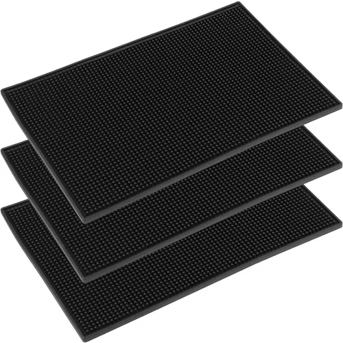 Vista 10 de HOZEON Paquete de 2 tapetes de goma de 12 x 6 pulgadas, tapete de goma antideslizante para barra, encimera, cocina, restaurante, camarero, hotel