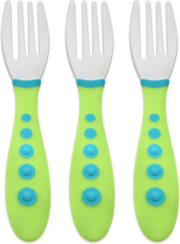 Vista 3 de NUK First Essentials Kiddy - Tenedores para cubiertos (3 unidades (paquete de 1), color azul