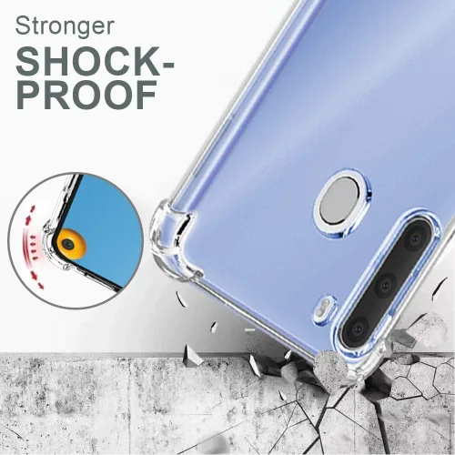 Vista 4 de Funda para teléfono Galaxy A21, funda para teléfono Samsung A21, con protector de pantalla, diseño bien hecho, a prueba de golpes, delgada