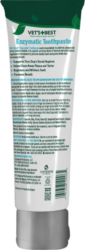 Vista 9 de Vet's Best Gel de pasta dental enzimática para perros, hecha en Estados Unidos. Dog Teeth Cleaning Toothpaste, Helps Remove Plaque & Tartar