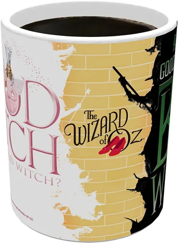 Vista 5 de Morphing Mugs Wizard of Oz (Good Witch Bad Witch) - Taza de cerámica, color negro, 11 onzas líquidas