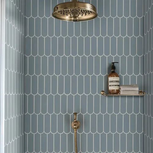 Vista 3 de MSI Cielo Azul - Azulejo de mosaico de porcelana brillante de 12 x 12 pulgadas para baño, cocina, loseta en muro de cocina, azulejos decorativos
