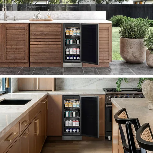 Vista 7 de Yeego Refrigerador de bebidas al aire libre de 15 pulgadas, mini