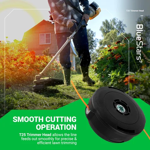 Vista 2 de BlueStars Cabezal de recortadora 128LD T25 - Compatible con Husqvarna 124L 125L 128L 128LD 128R 128RJ 223L 122L 125C 125L 125LDX 128R 128RJ 223L